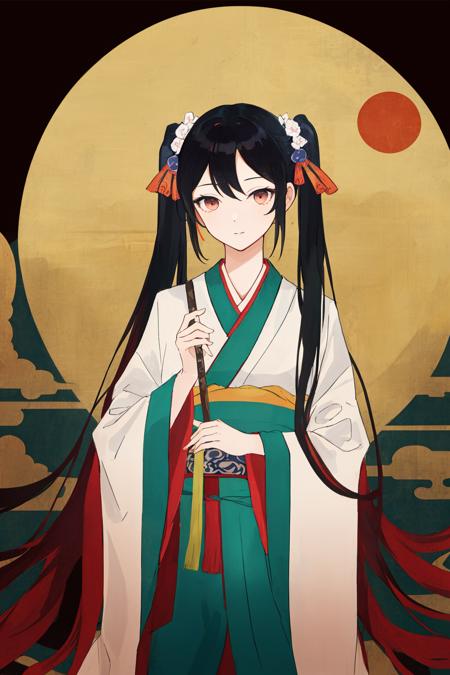 21564-1867307225-masterpiece, best quality,1girl, dunhuang,   long hair, looking at viewer, twintails, black hair, hanfu,.png